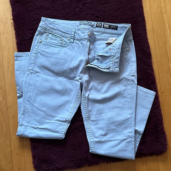 Miss Me Light Blue Denim Pants - Picture 3 of 5